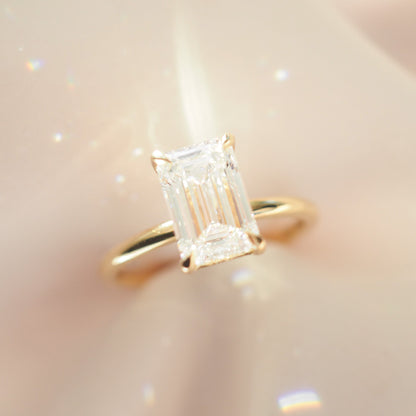 Round Halo, Pave & Split Shank Engagement Ring – 1.93 CT Lab Grown Diamond