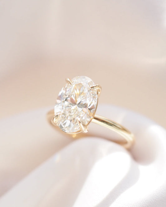 Round Halo, Pave & Split Shank Engagement Ring – 1.93 CT Lab Grown Diamond