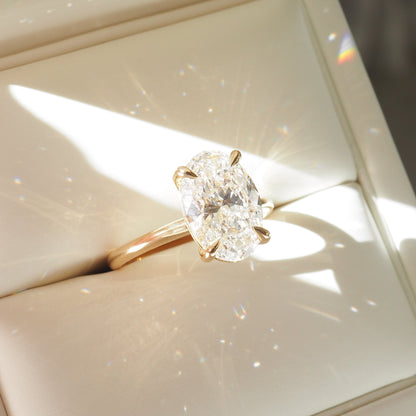 Round Halo, Pave & Split Shank Engagement Ring – 1.93 CT Lab Grown Diamond