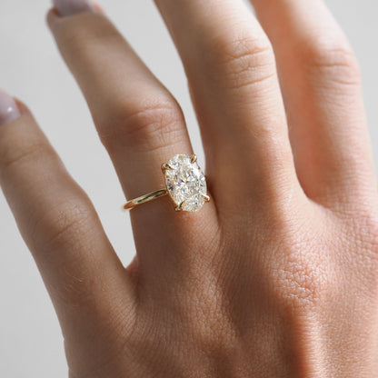 Round Halo, Pave & Split Shank Engagement Ring – 1.93 CT Lab Grown Diamond