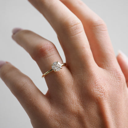 Round Halo, Pave & Split Shank Engagement Ring – 1.93 CT Lab Grown Diamond