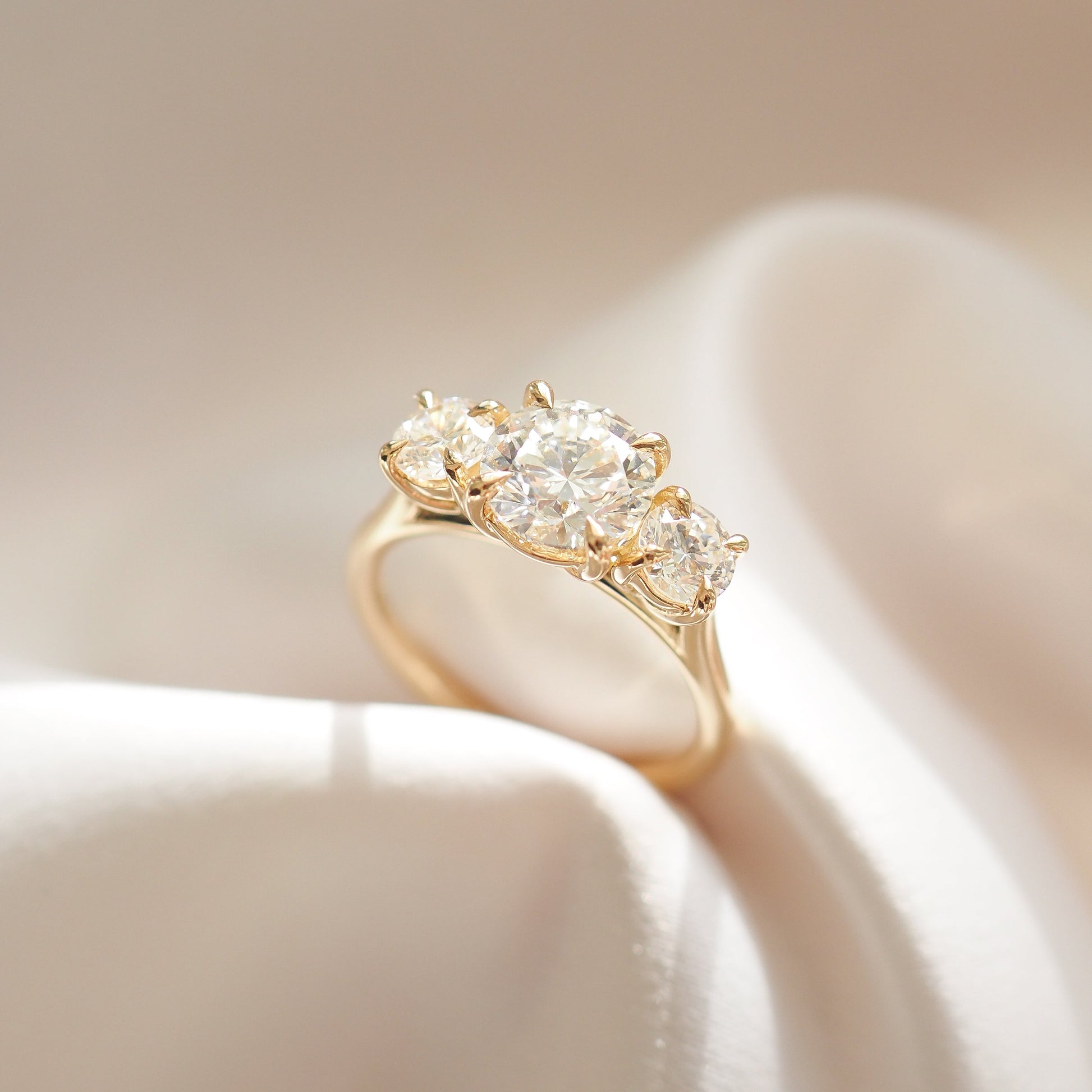 Round Halo, Pave & Split Shank Engagement Ring – 1.93 CT Lab Grown Diamond