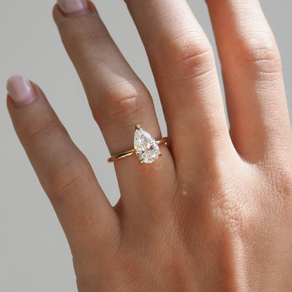 Round Halo, Pave & Split Shank Engagement Ring – 1.93 CT Lab Grown Diamond