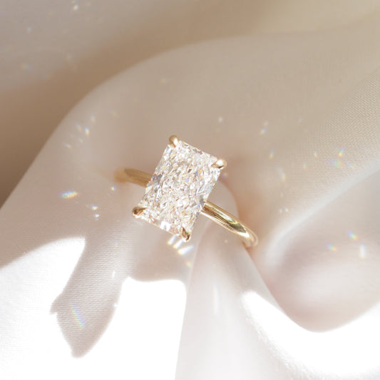 Round Halo, Pave & Split Shank Engagement Ring – 1.93 CT Lab Grown Diamond
