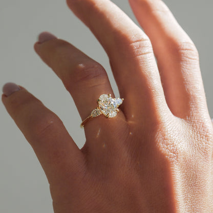 Round Halo, Pave & Split Shank Engagement Ring – 1.93 CT Lab Grown Diamond