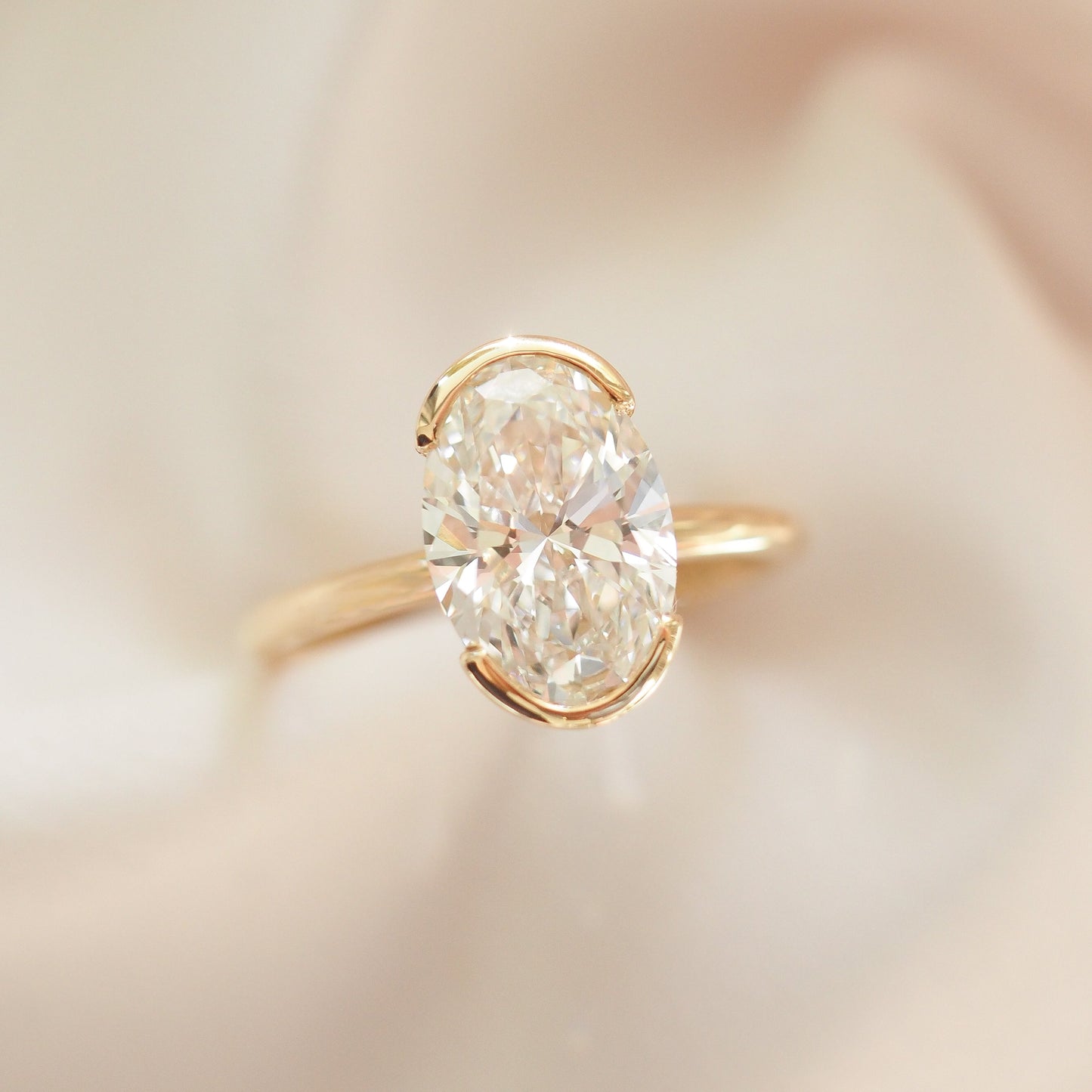 Round Halo, Pave & Split Shank Engagement Ring – 1.93 CT Lab Grown Diamond