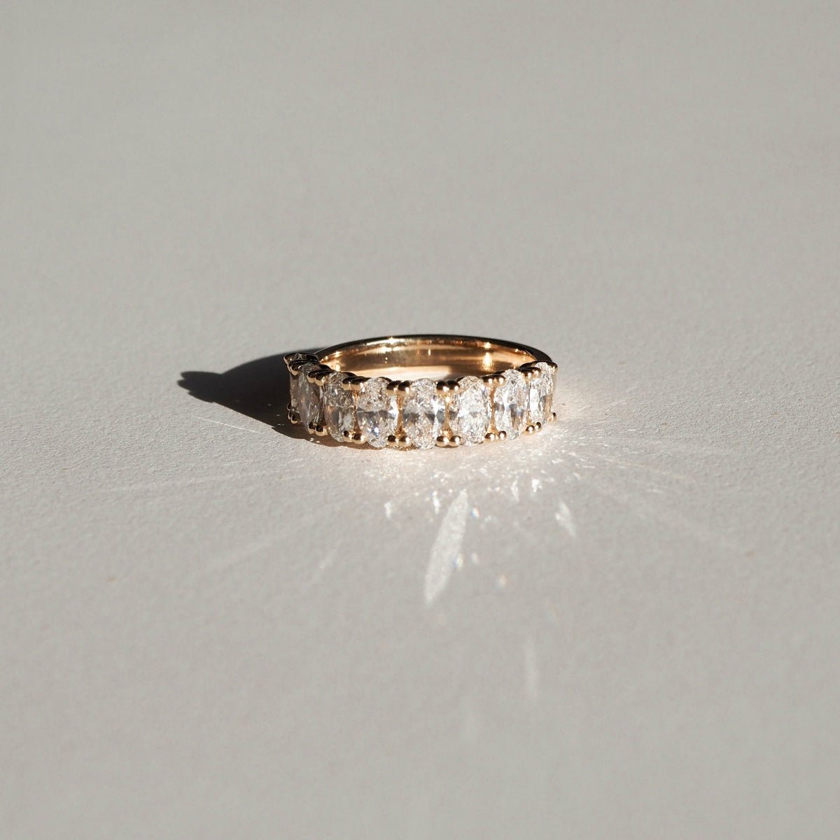 0.35 TCW Round Diamond Curved Pave DEF/VVS Lab Grown Wedding Band