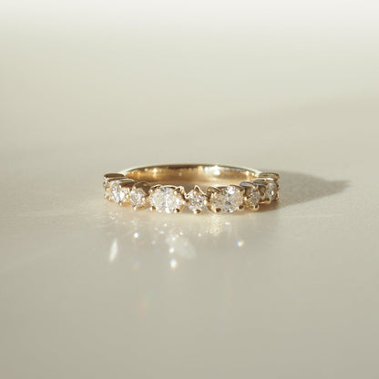 0.35 TCW Round Diamond Curved Pave DEF/VVS Lab Grown Wedding Band