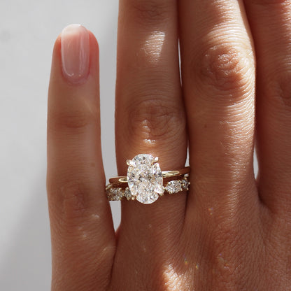 0.35 TCW Round Diamond Curved Pave DEF/VVS Lab Grown Wedding Band