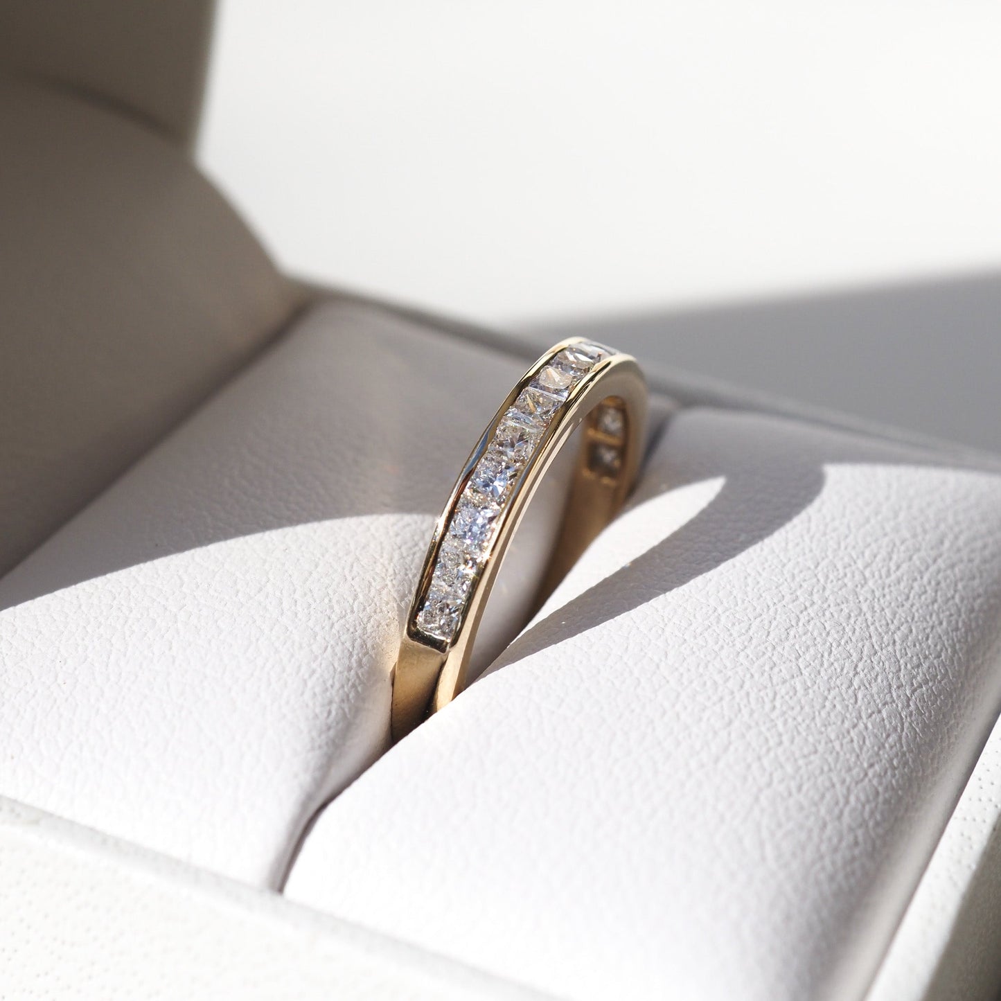 0.35 TCW Round Diamond Curved Pave DEF/VVS Lab Grown Wedding Band