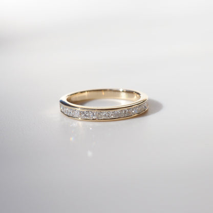 0.35 TCW Round Diamond Curved Pave DEF/VVS Lab Grown Wedding Band