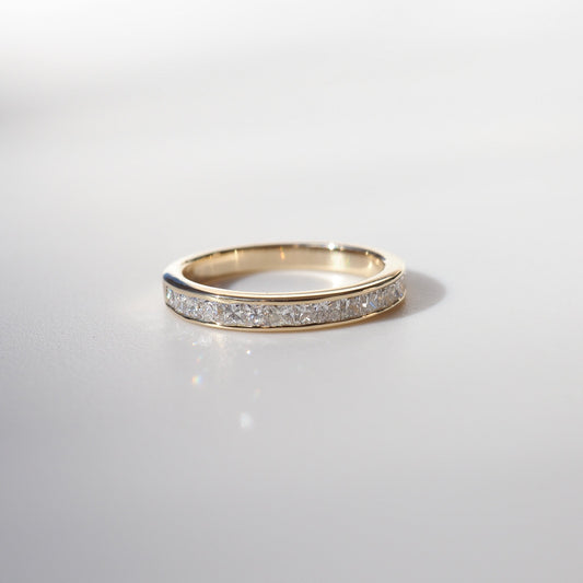 0.35 TCW Round Diamond Curved Pave DEF/VVS Lab Grown Wedding Band