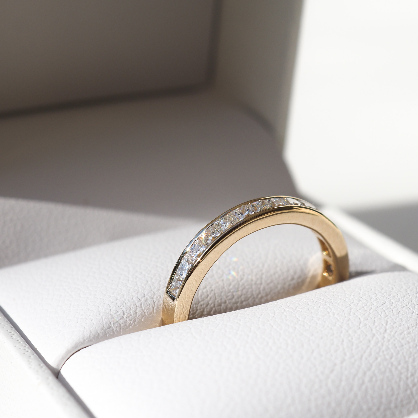 0.35 TCW Round Diamond Curved Pave DEF/VVS Lab Grown Wedding Band