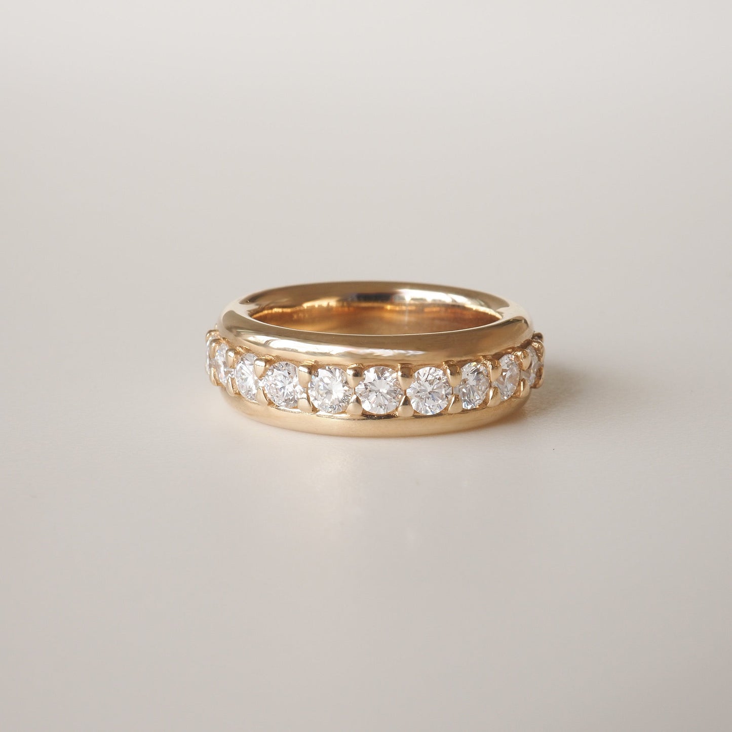0.35 TCW Round Diamond Curved Pave DEF/VVS Lab Grown Wedding Band