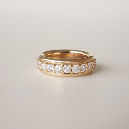0.35 TCW Round Diamond Curved Pave DEF/VVS Lab Grown Wedding Band