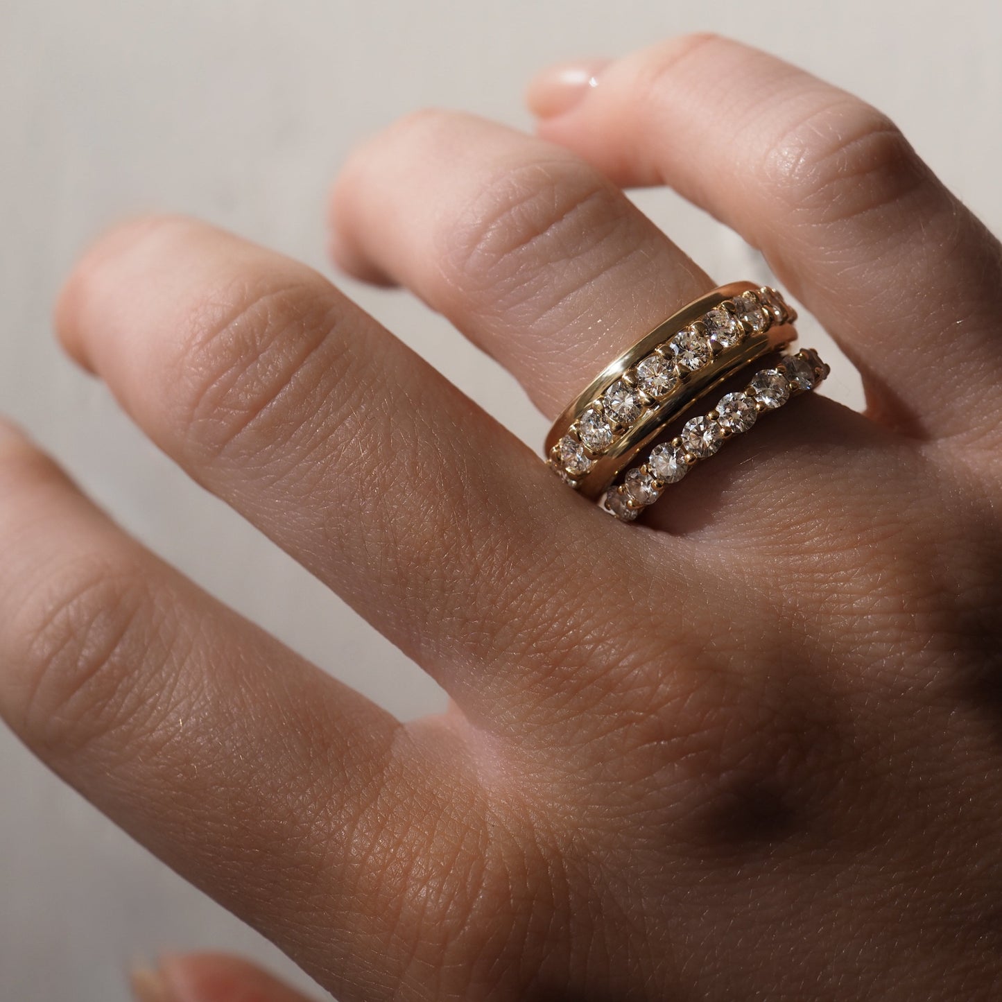 0.35 TCW Round Diamond Curved Pave DEF/VVS Lab Grown Wedding Band