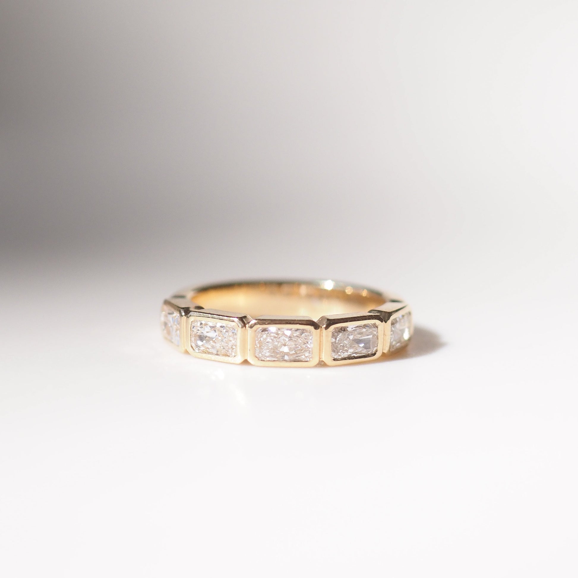 0.35 TCW Round Diamond Curved Pave DEF/VVS Lab Grown Wedding Band