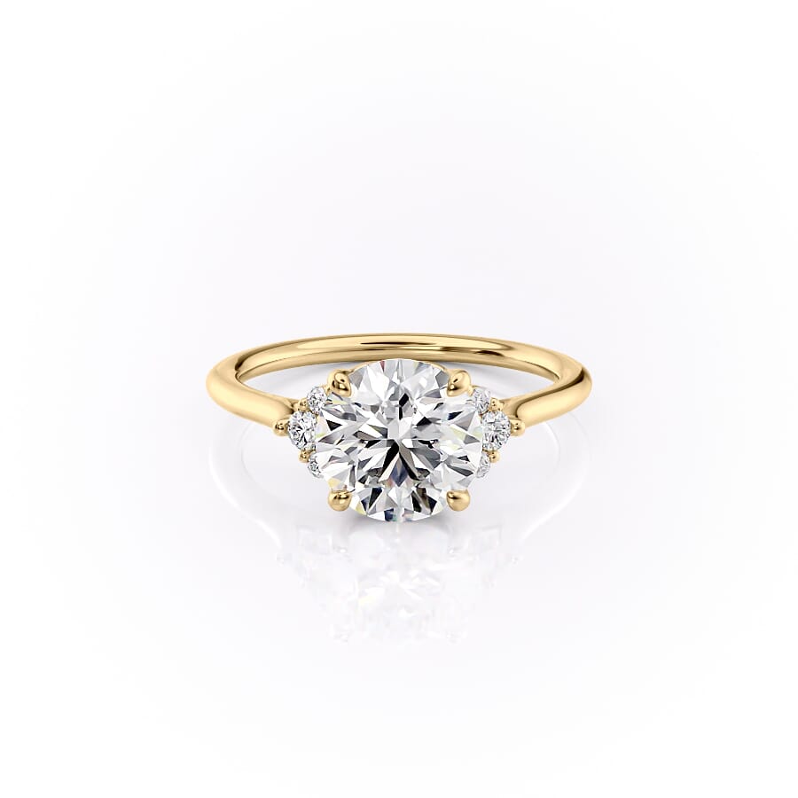 Asscher Three Stones Engagement Ring – 5.75 CT Moissanite Diamond