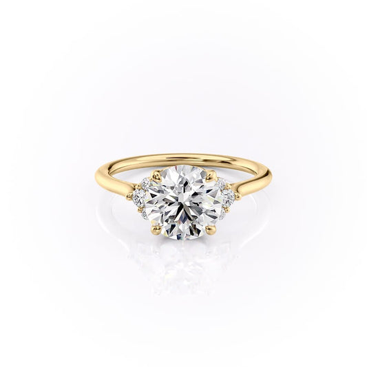 Asscher Three Stones Engagement Ring – 5.75 CT Moissanite Diamond