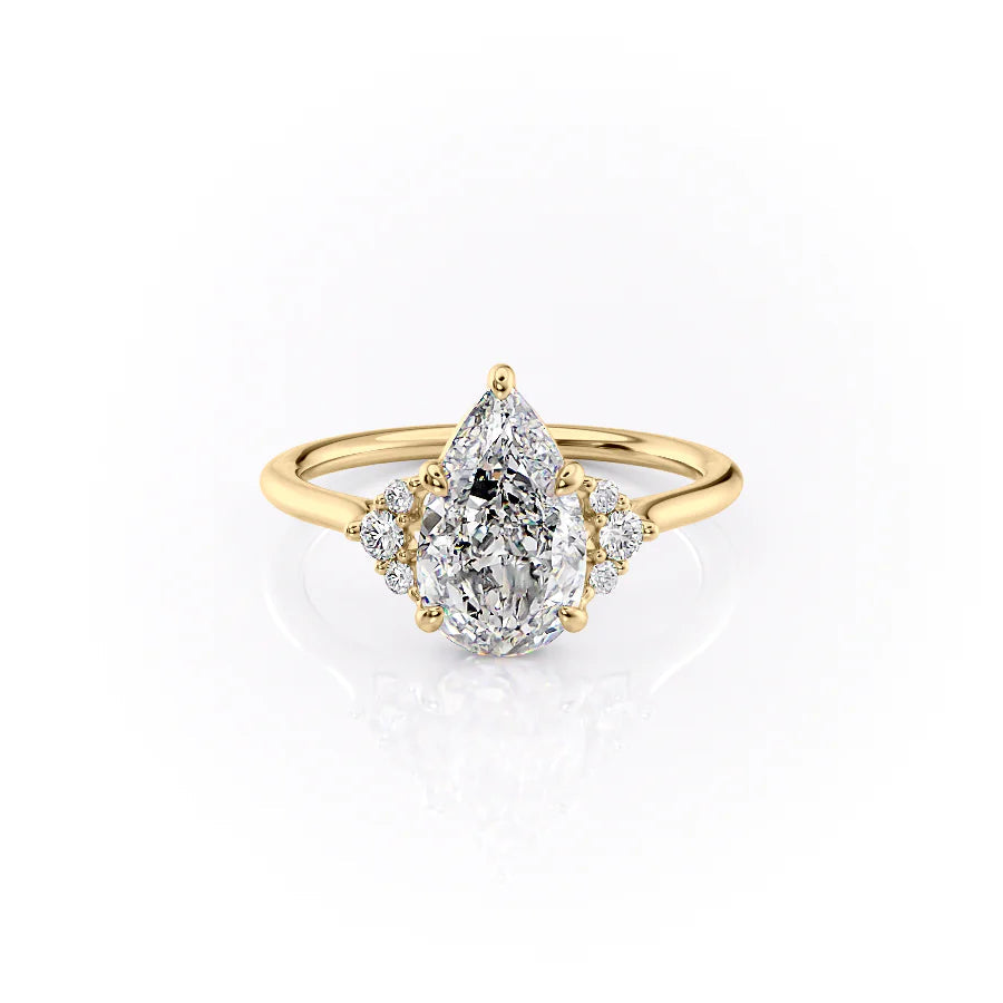 Asscher Three Stones Engagement Ring – 5.75 CT Moissanite Diamond