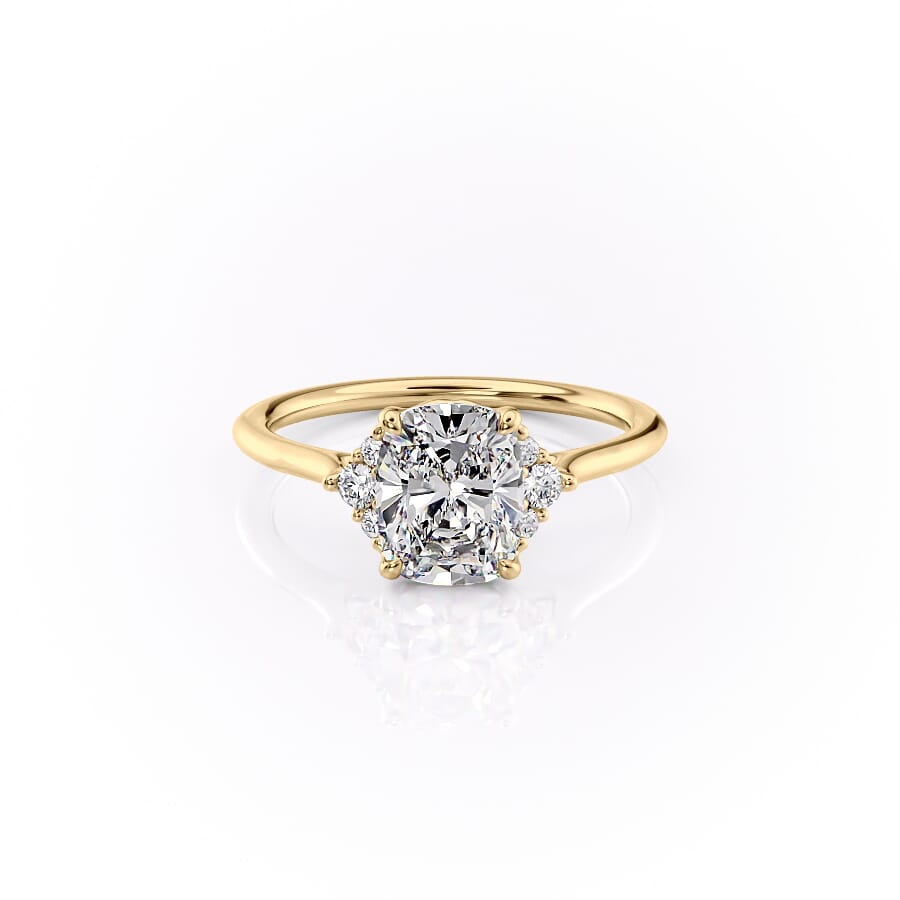 Asscher Three Stones Engagement Ring – 5.75 CT Moissanite Diamond