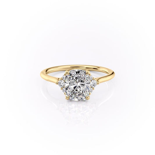 Asscher Three Stones Engagement Ring – 5.75 CT Moissanite Diamond