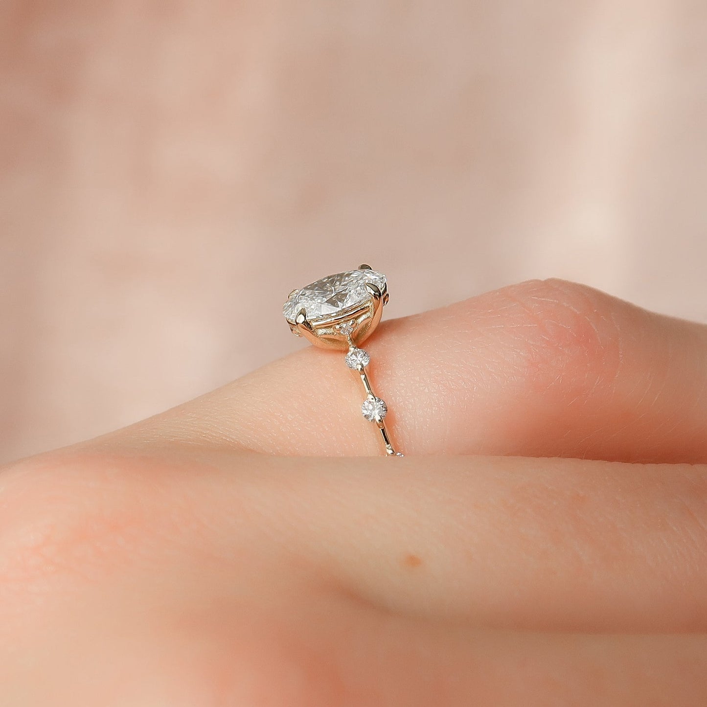 Asscher Three Stones Engagement Ring – 5.75 CT Moissanite Diamond