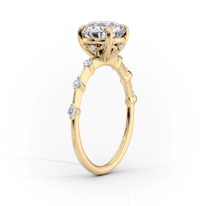 Asscher Three Stones Engagement Ring – 5.75 CT Moissanite Diamond