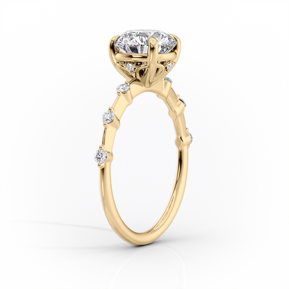 Asscher Three Stones Engagement Ring – 5.75 CT Moissanite Diamond
