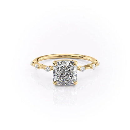 Asscher Three Stones Engagement Ring – 5.75 CT Moissanite Diamond
