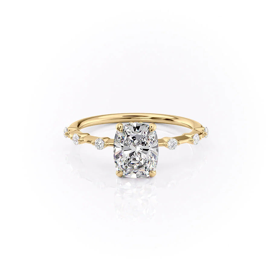 Asscher Three Stones Engagement Ring – 5.75 CT Moissanite Diamond