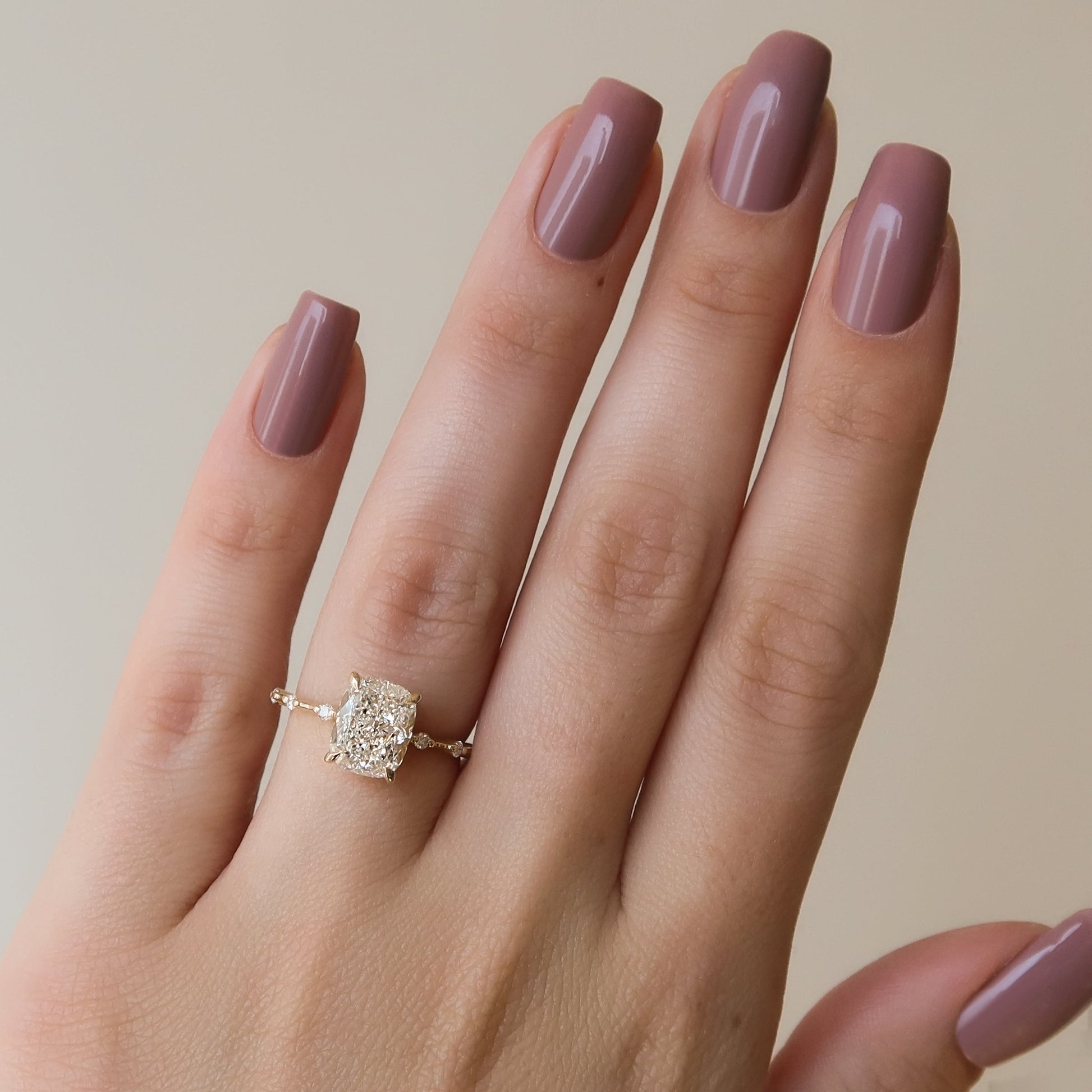 Asscher Three Stones Engagement Ring – 5.75 CT Moissanite Diamond
