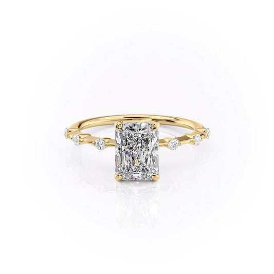 Asscher Three Stones Engagement Ring – 5.75 CT Moissanite Diamond