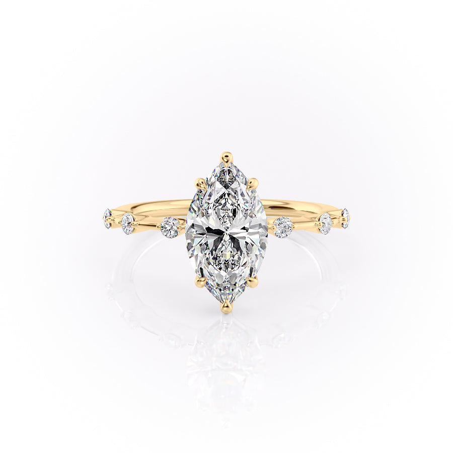 Asscher Three Stones Engagement Ring – 5.75 CT Moissanite Diamond