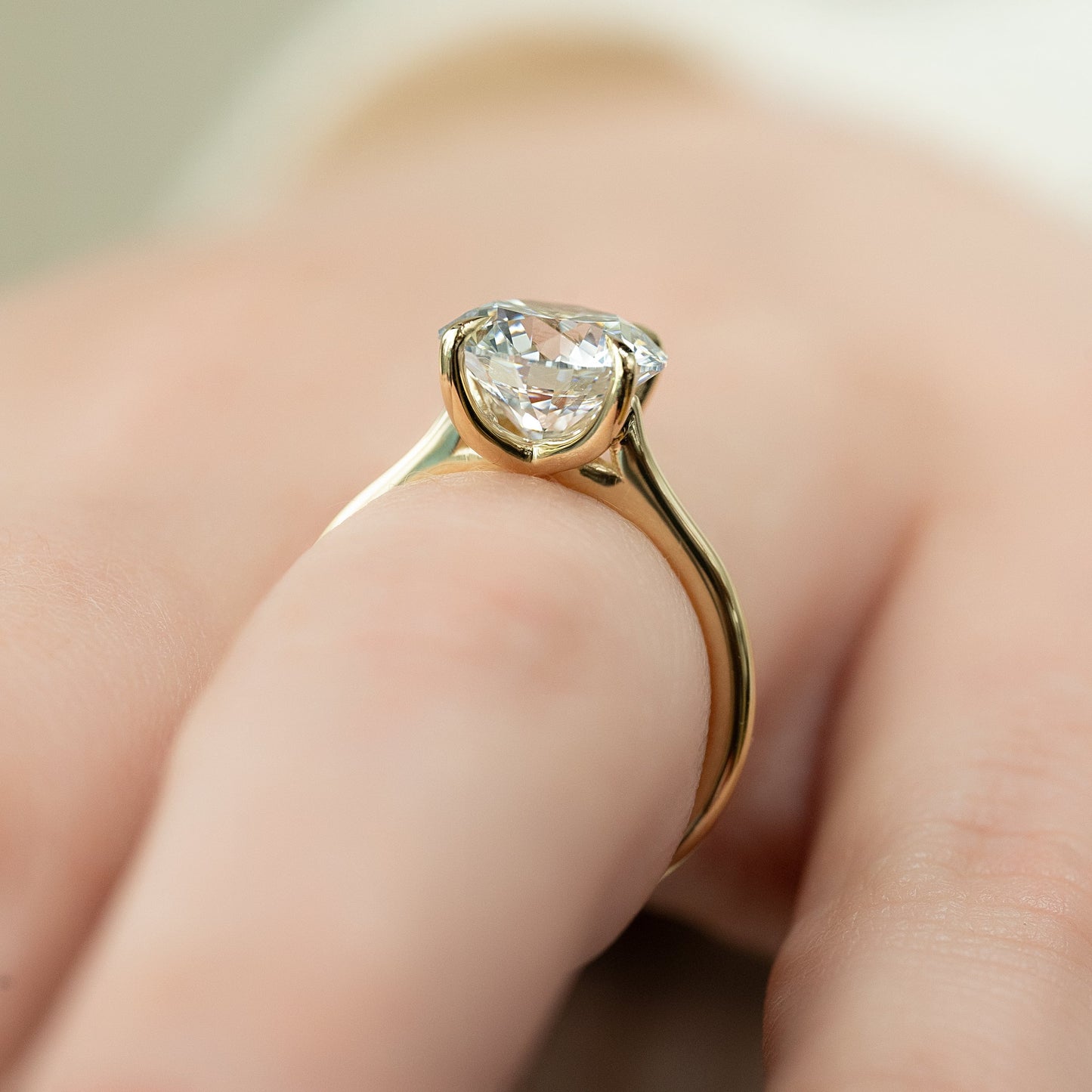 Asscher Three Stones Engagement Ring – 5.75 CT Moissanite Diamond