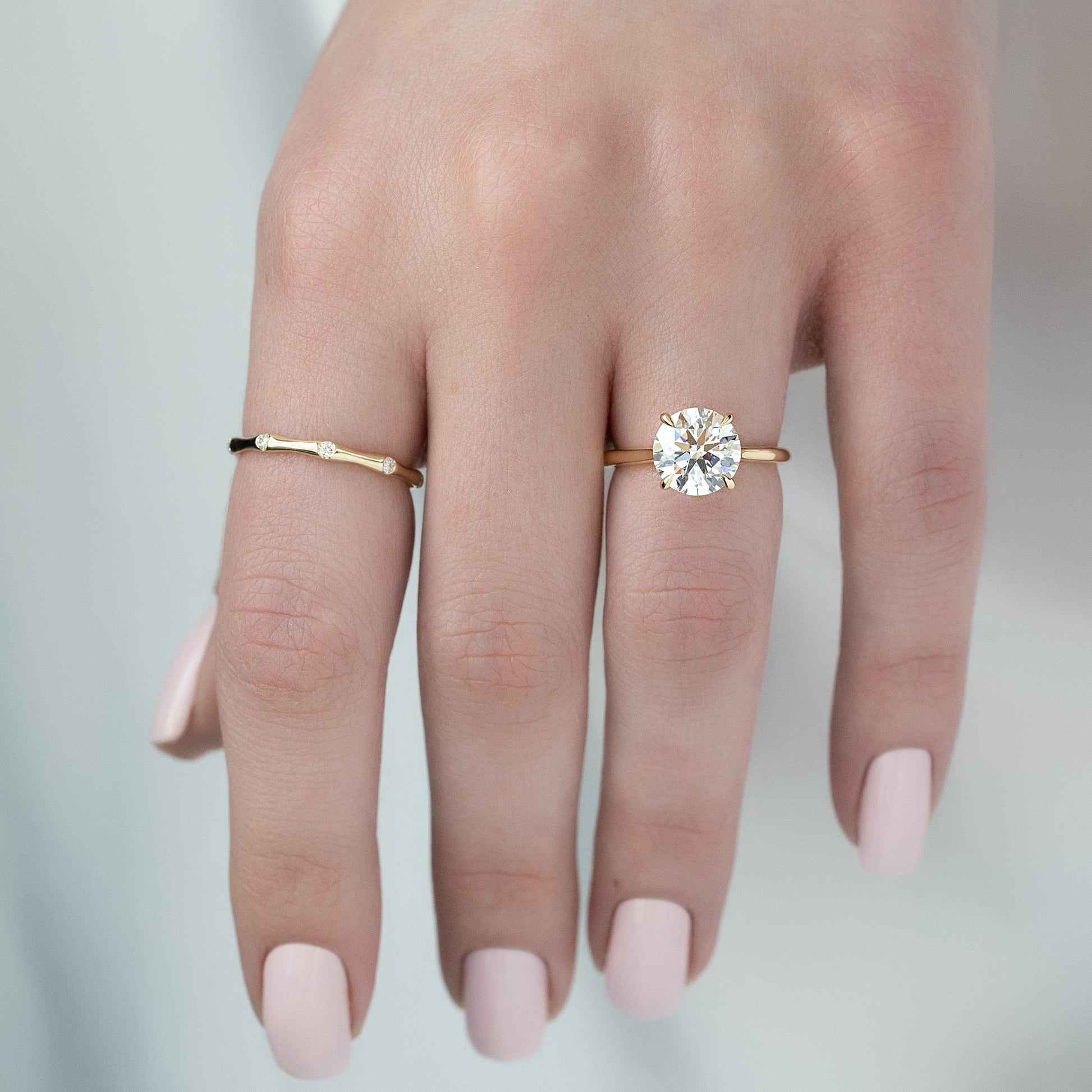 Asscher Three Stones Engagement Ring – 5.75 CT Moissanite Diamond