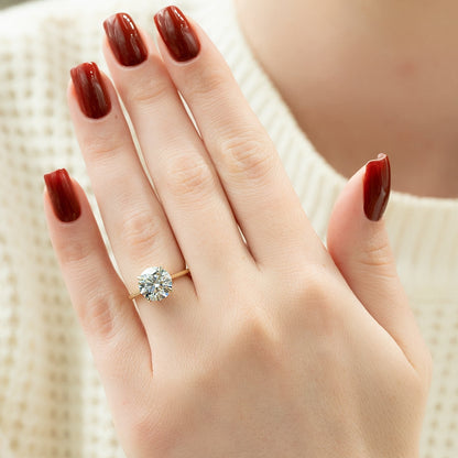 Asscher Three Stones Engagement Ring – 5.75 CT Moissanite Diamond