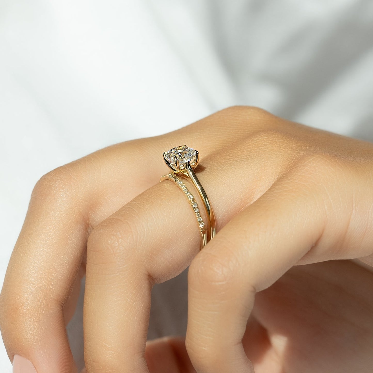 Asscher Three Stones Engagement Ring – 5.75 CT Moissanite Diamond