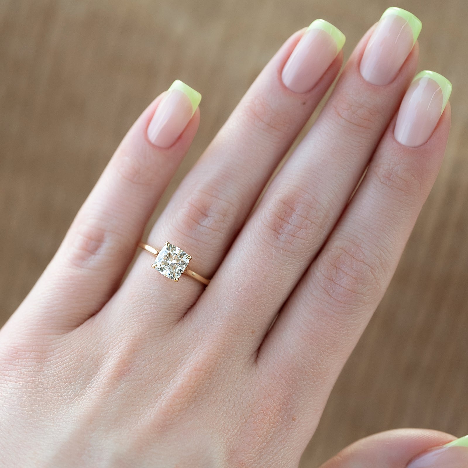 Asscher Three Stones Engagement Ring – 5.75 CT Moissanite Diamond
