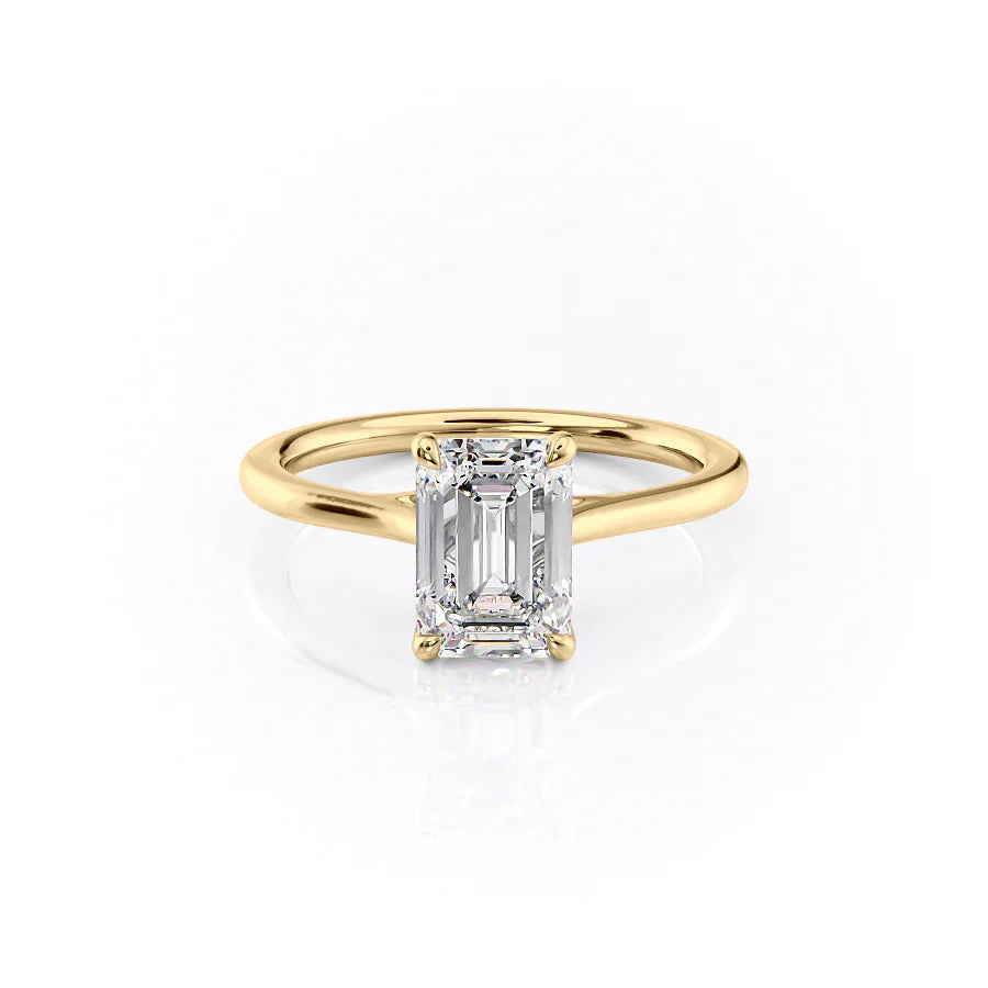 Asscher Three Stones Engagement Ring – 5.75 CT Moissanite Diamond