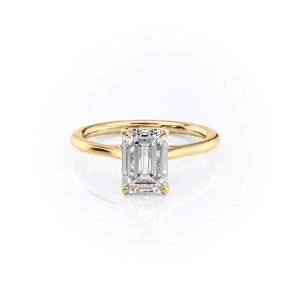 Asscher Three Stones Engagement Ring – 5.75 CT Moissanite Diamond