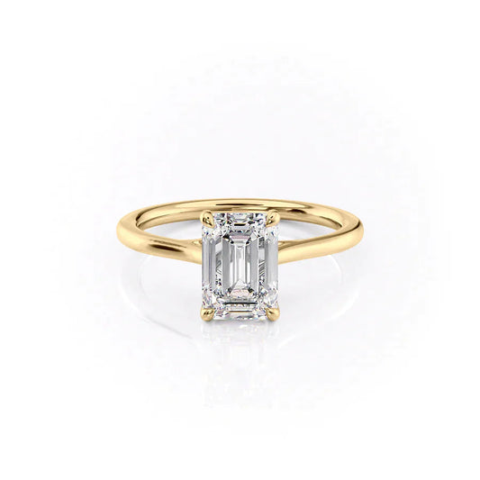 Asscher Three Stones Engagement Ring – 5.75 CT Moissanite Diamond