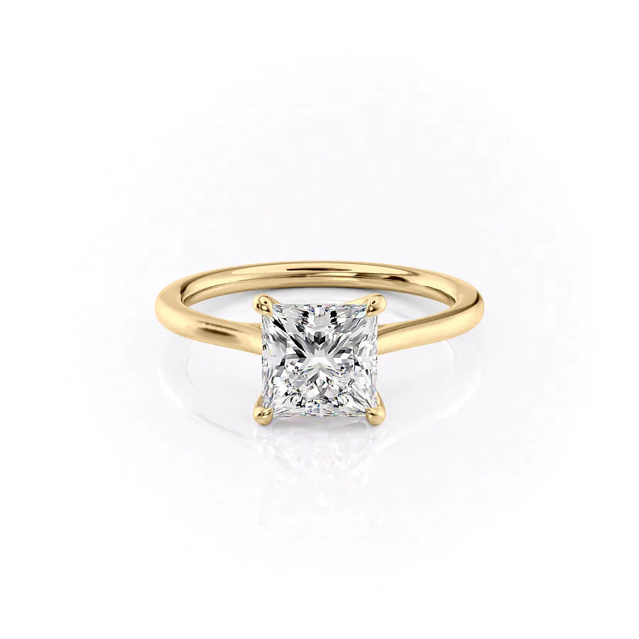 Asscher Three Stones Engagement Ring – 5.75 CT Moissanite Diamond