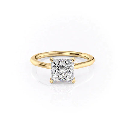 Asscher Three Stones Engagement Ring – 5.75 CT Moissanite Diamond