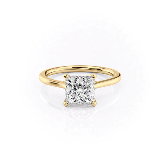 Asscher Three Stones Engagement Ring – 5.75 CT Moissanite Diamond