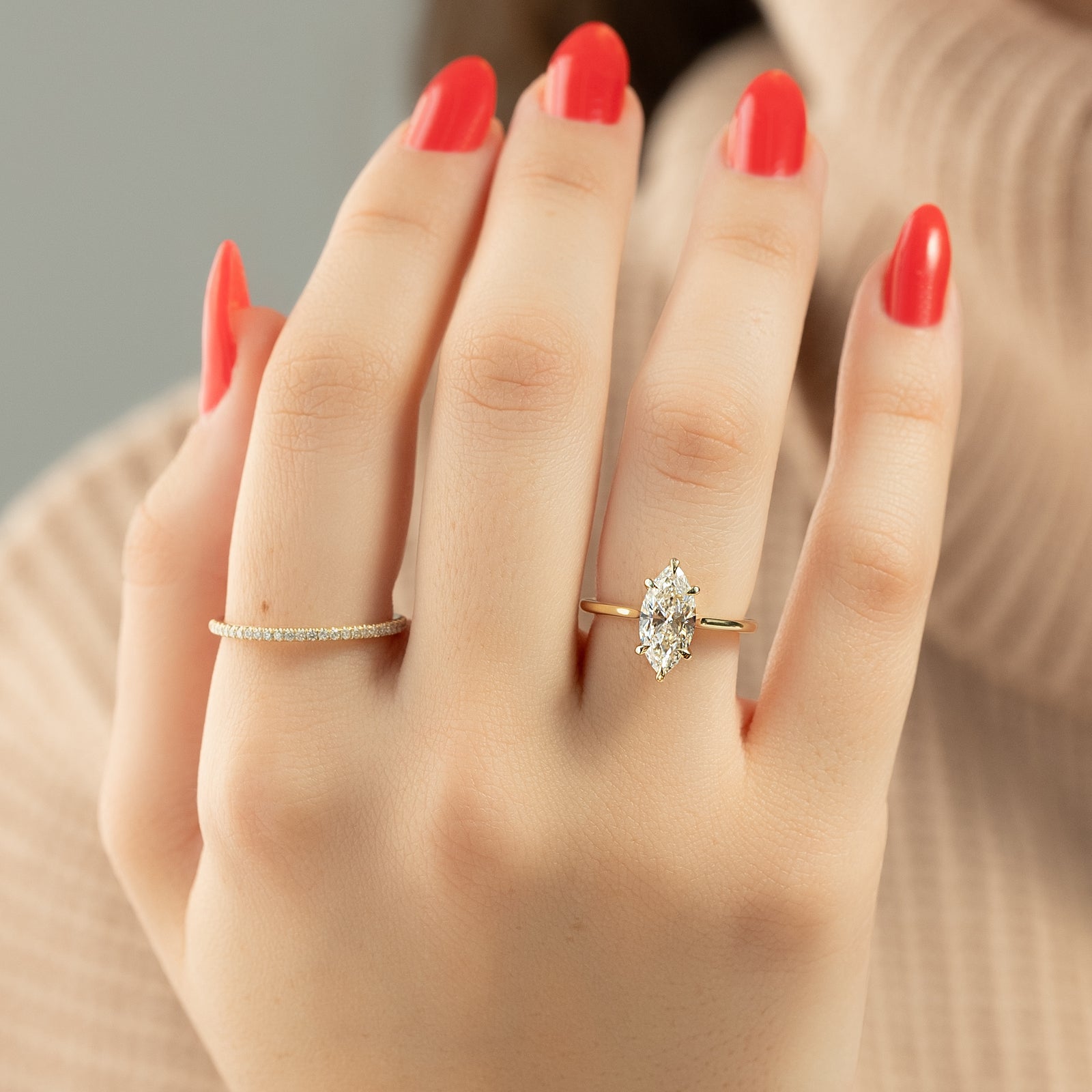 Asscher Three Stones Engagement Ring – 5.75 CT Moissanite Diamond