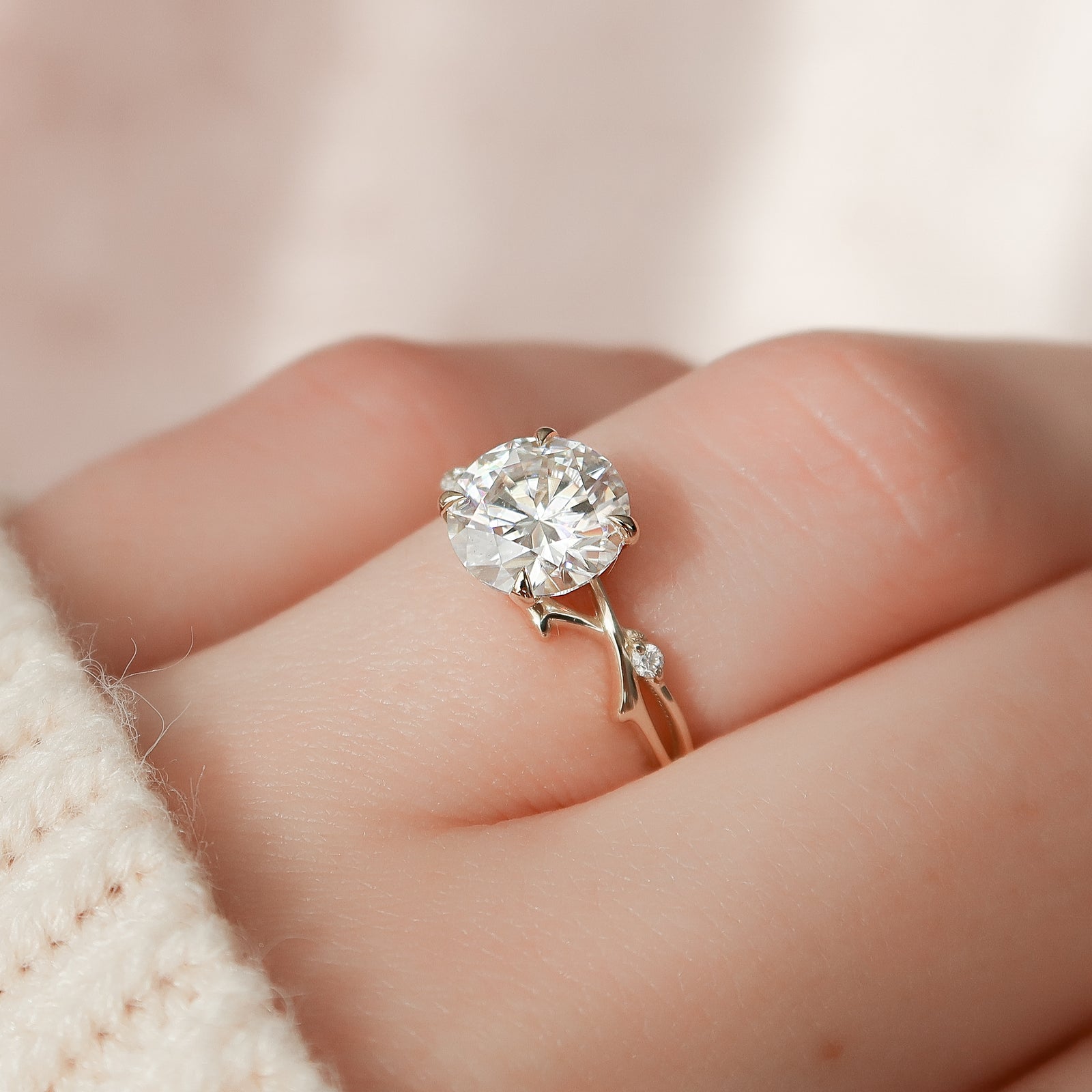 Asscher Three Stones Engagement Ring – 5.75 CT Moissanite Diamond