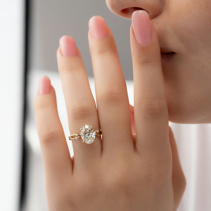 Asscher Three Stones Engagement Ring – 5.75 CT Moissanite Diamond