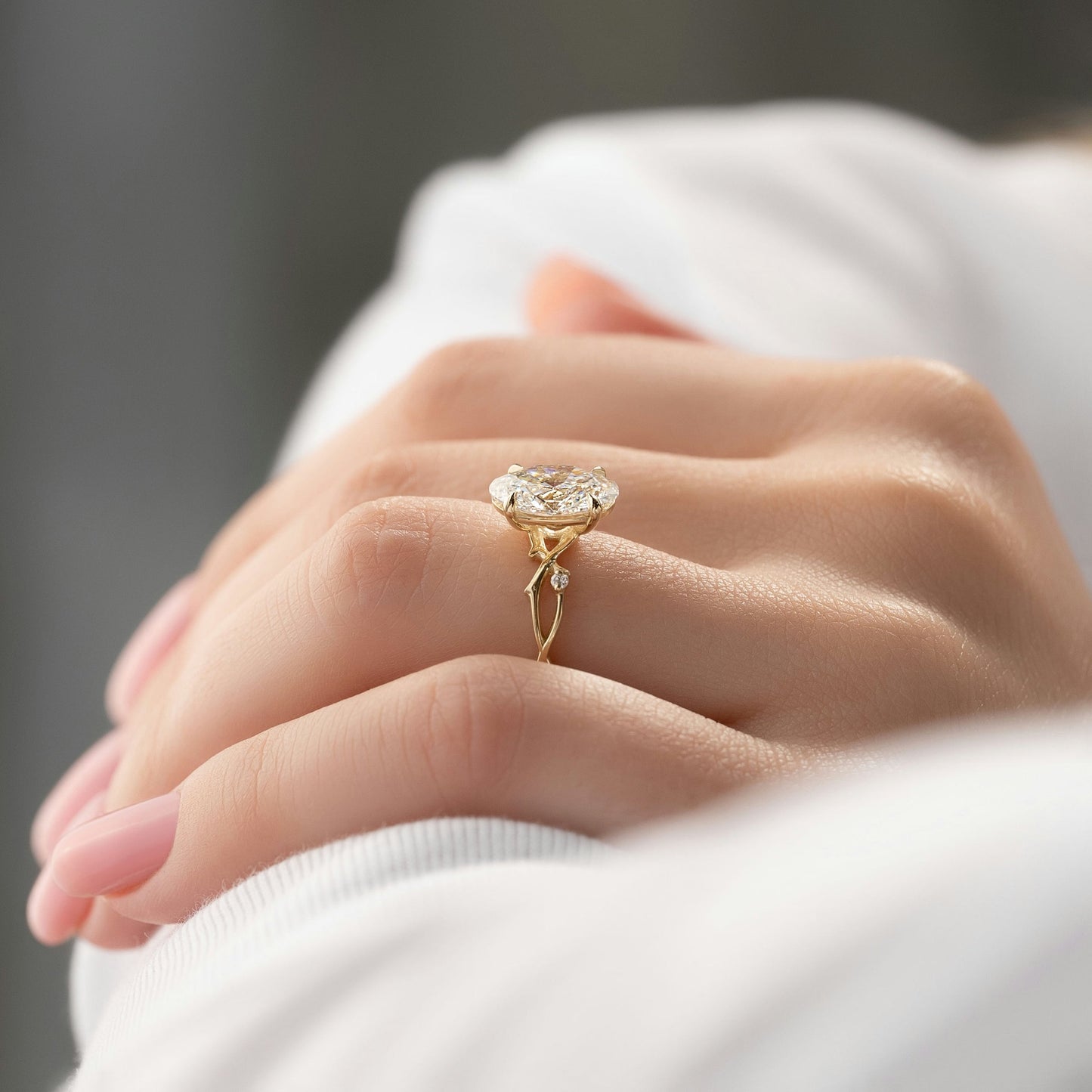 Asscher Three Stones Engagement Ring – 5.75 CT Moissanite Diamond