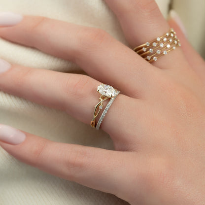 Asscher Three Stones Engagement Ring – 5.75 CT Moissanite Diamond
